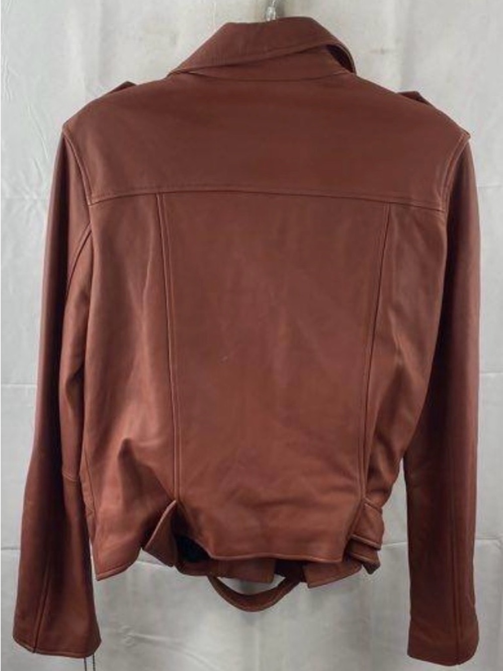 NWT Bagatelle Leather Biker Jacket in Sunset  Sz L        (Dark Red) - Picture 3 of 5